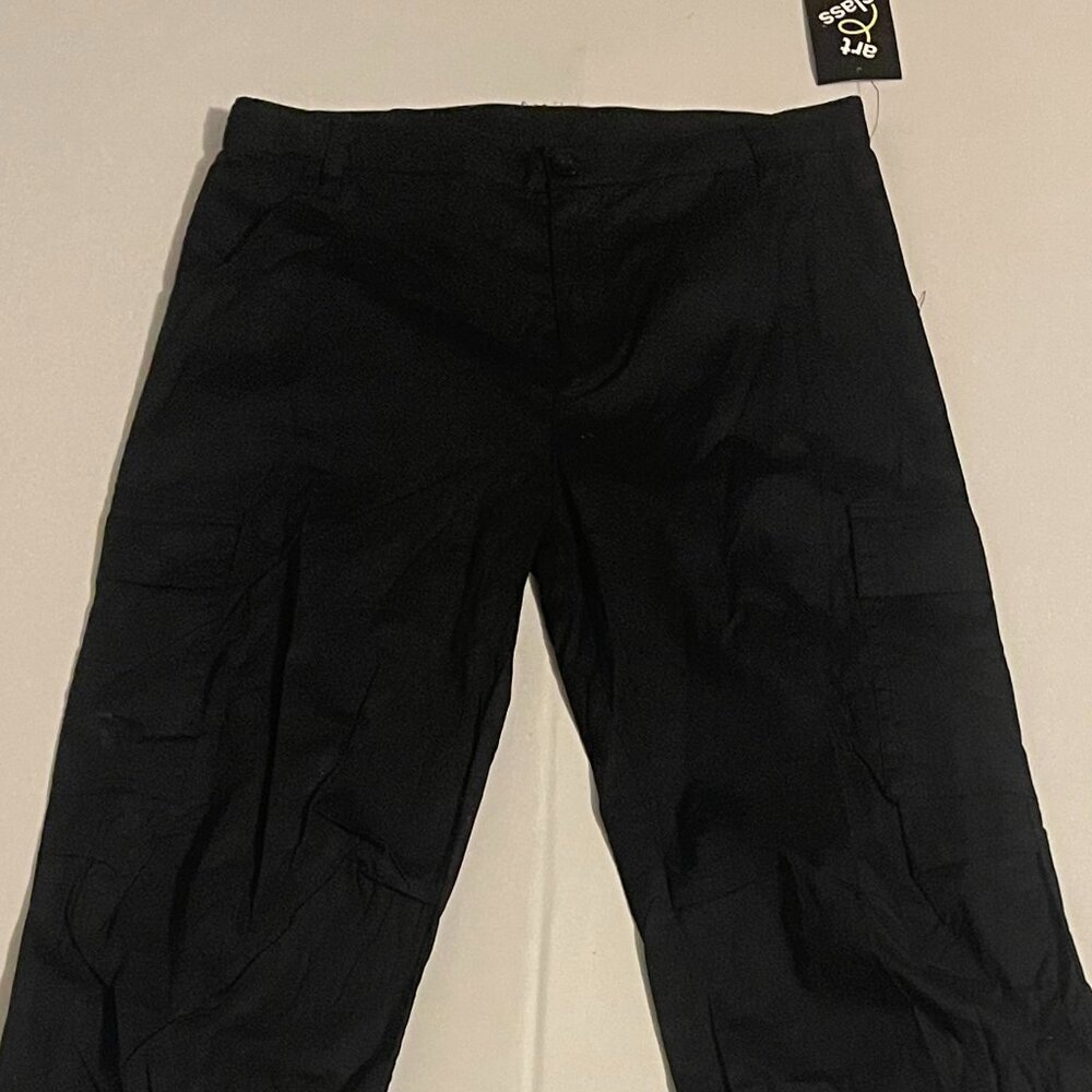 Art Class Girls' Wide Leg Cargo Pants Straight Leg Black Size XL (14) - Picture 4 of 5
